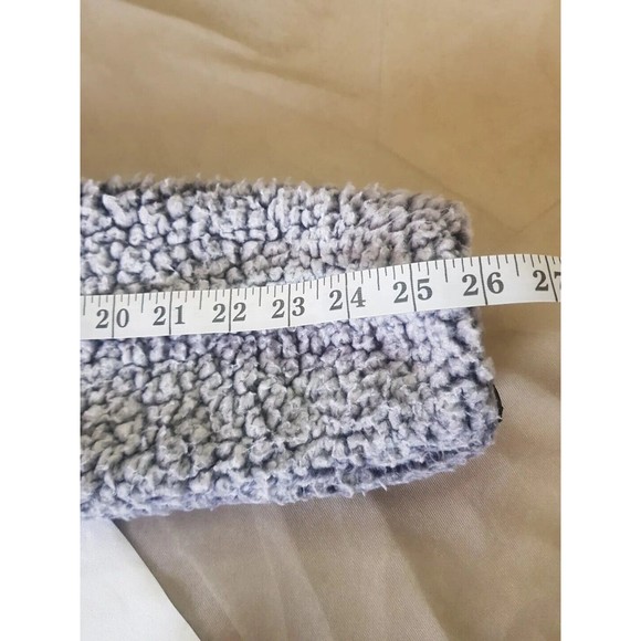 Divided H&M Womens Jacket Size XS Short Sherpa Fuzzy Soft Gray Thick Fleece - Picture 16 of 16
